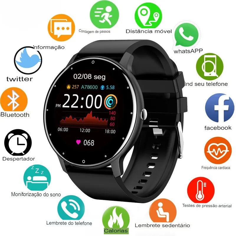 SmartWatch Touch Screen impermeável Bluetooth 5.2