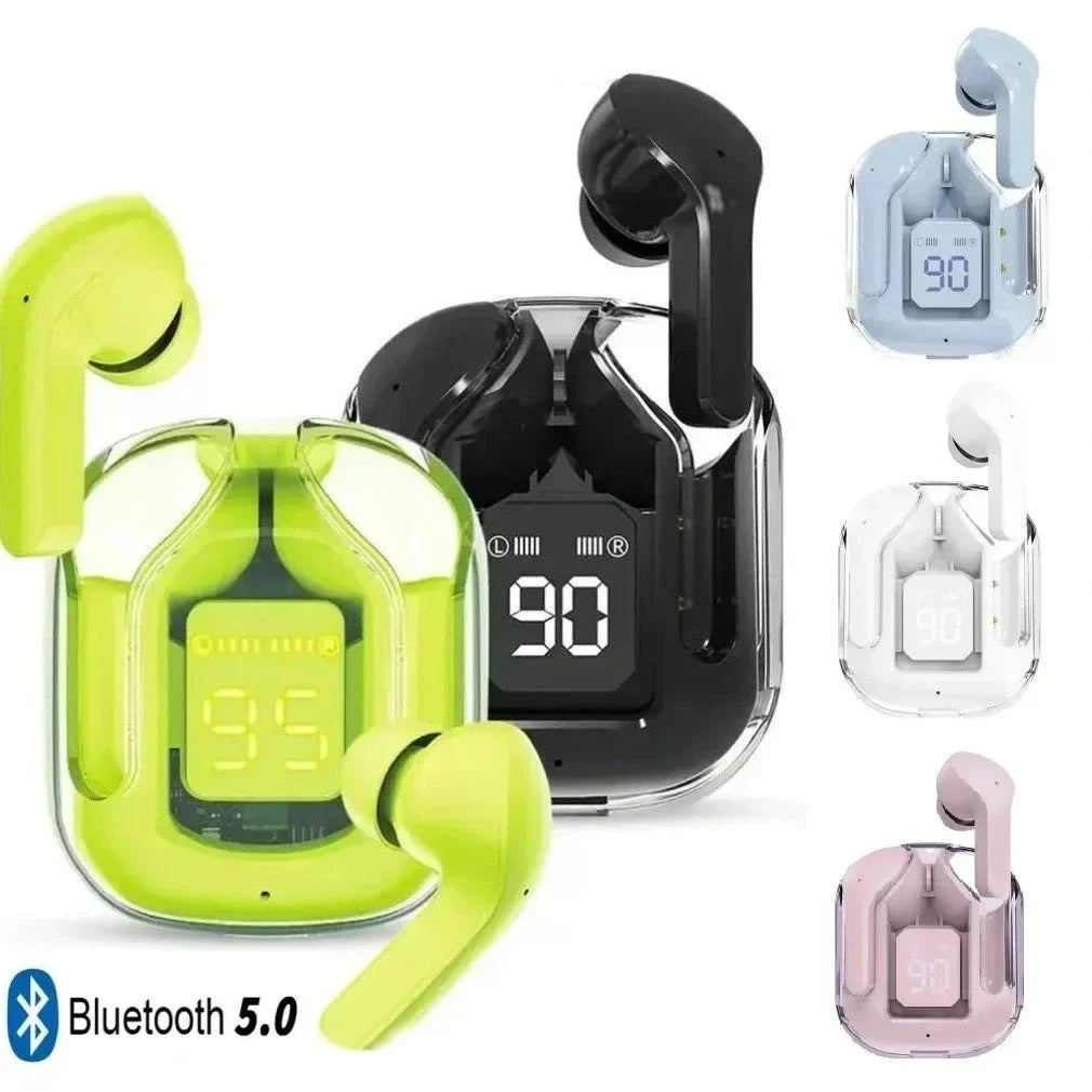 Fone de ouvido TWS Bluetooth 5.0 Caixa Transparente